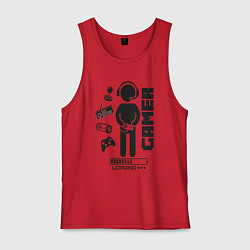 Майка мужская хлопок Игроман, цвет: красный