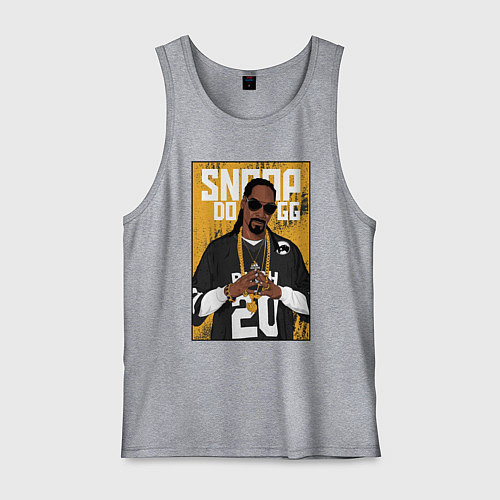 Мужская майка Snoop dogg с цепями / Меланж – фото 1