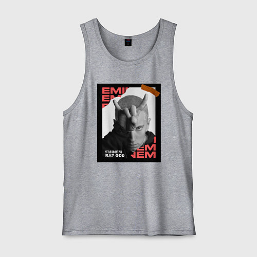 Мужская майка Rap god / Меланж – фото 1