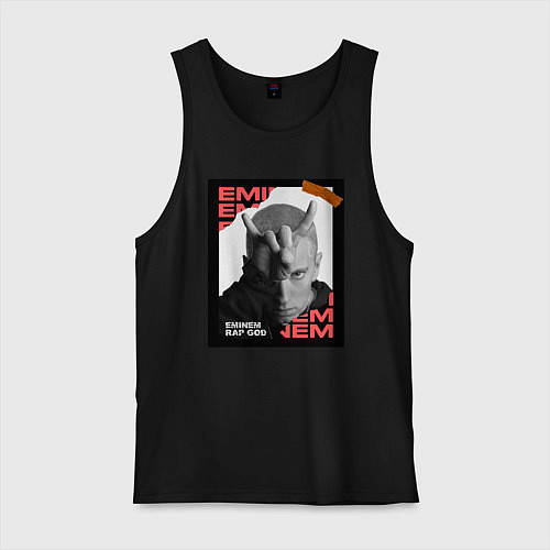 Мужская майка Rap god / Черный – фото 1