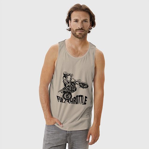 Мужская майка Полный газ / Миндальный – фото 3