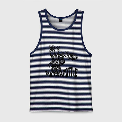 Мужская майка Полный газ / Синяя тельняшка – фото 1