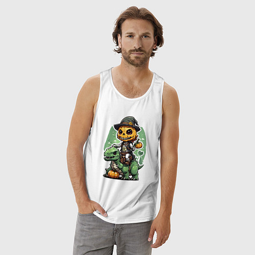 Мужская майка Всадник Хэллоуина / Белый – фото 3