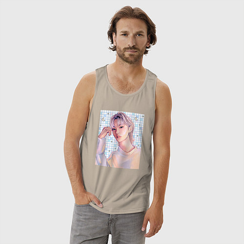 Мужская майка Феликс - Stray Kids / Миндальный – фото 3