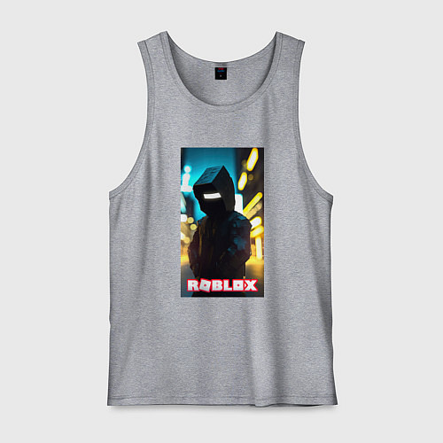 Мужская майка Roblox cyberpunk / Меланж – фото 1