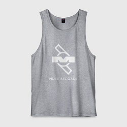 Майка мужская хлопок Depeche Mode Mute Records Logo, цвет: меланж