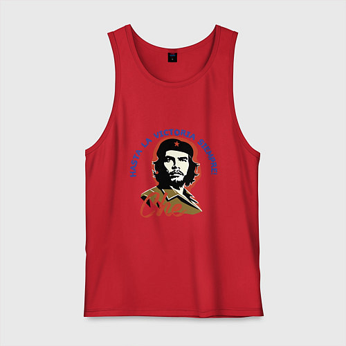 Мужская майка Че Гевара - всегда вперёд к победе! / Красный – фото 1