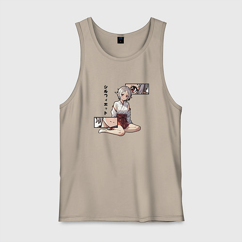 Мужская майка Сильфиетта Грейрат - Реинкарнация безработного / Миндальный – фото 1