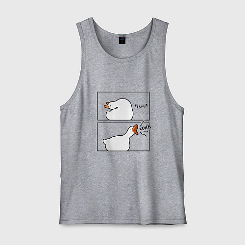 Мужская майка Орущий гусь / Меланж – фото 1