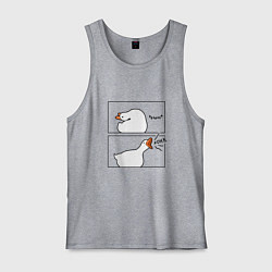 Майка мужская хлопок Орущий гусь, цвет: меланж