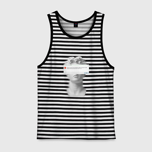 Мужская майка Антиной error / Черная тельняшка – фото 1