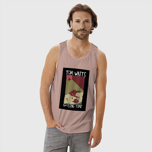 Мужская майка Tom Waits - Closing Time / Пыльно-розовый – фото 3