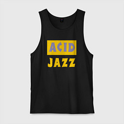 Майка мужская хлопок Acid jazz, цвет: черный