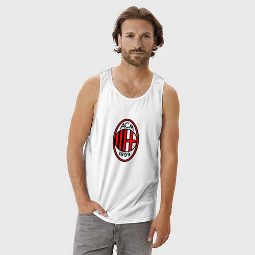 Мужская майка Футбольный клуб Milan / Белый – фото 3