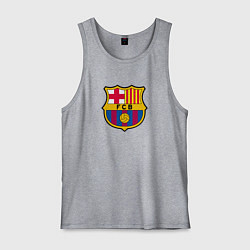 Майка мужская хлопок Barcelona fc sport, цвет: меланж