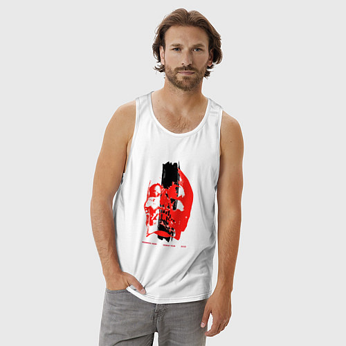 Мужская майка Depeche Mode - Memento Mori tour skull / Белый – фото 3