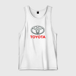 Майка мужская хлопок Toyota sport auto brend, цвет: белый