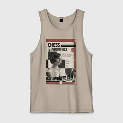 Майка мужская хлопок Ход королевы винтаж, цвет: миндальный