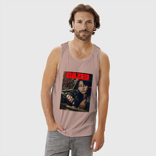 Мужская майка BTS JungKook на обложке / Пыльно-розовый – фото 3