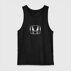 Майка мужская хлопок Honda sport auto silver, цвет: черный