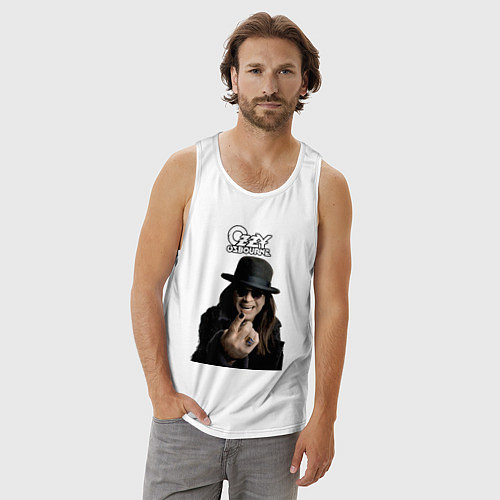 Мужская майка Ozzy Osbourne fist / Белый – фото 3