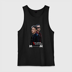 Майка мужская хлопок Depeche Mode - Dave Gahan and Martin Gore memento, цвет: черный