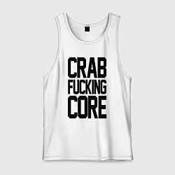 Майка мужская хлопок Crabcore, цвет: белый