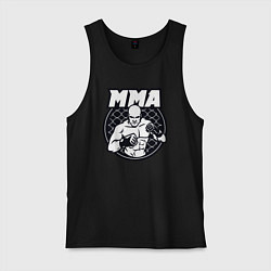 Майка мужская хлопок Warrior MMA, цвет: черный