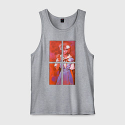 Майка мужская хлопок Аянами разбитые зеркала, цвет: меланж