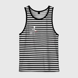 Майка мужская хлопок Depeche Mode - Enjoy The Silence красная роза, цвет: черная тельняшка