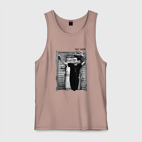Мужская майка Depeche Mode - Dave Gahan by Anton Corbijn / Пыльно-розовый – фото 1