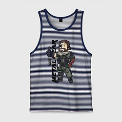 Майка мужская хлопок Vault - Snake solid, цвет: синяя тельняшка