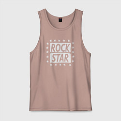 Майка мужская хлопок Star rock, цвет: пыльно-розовый