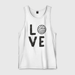 Майка мужская хлопок Lover volleyball, цвет: белый