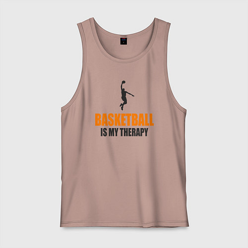 Мужская майка Баскетбол моя терапия / Пыльно-розовый – фото 1