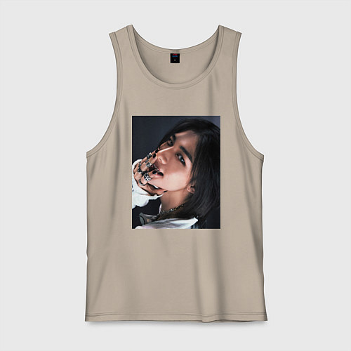 Мужская майка Hyunjin Rock Star Stray Kids / Миндальный – фото 1