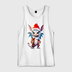 Мужская майка Дракончик в новогоднем колпаке