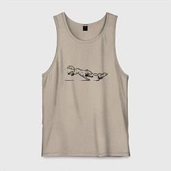 Майка мужская хлопок Братья волки из Life is Strange 2, цвет: миндальный