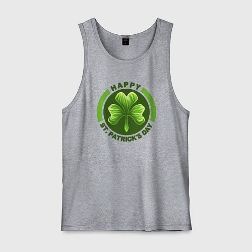 Мужская майка Счастливого дня святого Патрика / Меланж – фото 1