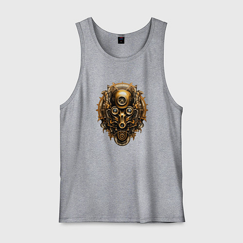 Мужская майка Стимпанк маска / Меланж – фото 1