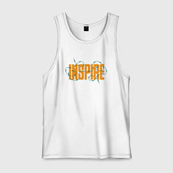 Майка мужская хлопок Inspire, цвет: белый