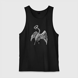 Майка мужская хлопок Angel swan, цвет: черный