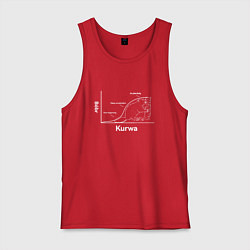 Майка мужская хлопок Бобр курва график, цвет: красный