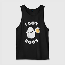 Майка мужская хлопок I got boos, цвет: черный