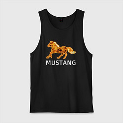 Майка мужская хлопок Mustang firely art, цвет: черный