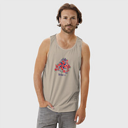 Майка мужская хлопок Belarus орнамент, цвет: миндальный — фото 2