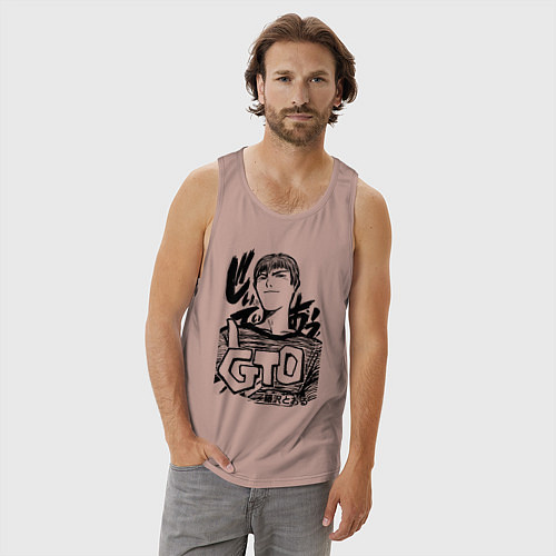 Мужская майка Эйкити Онидзука - GTO / Пыльно-розовый – фото 3