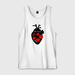 Майка мужская хлопок My heart is yours, цвет: белый