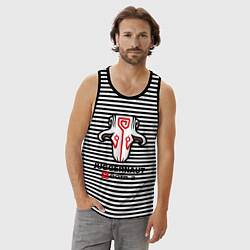 Майка мужская хлопок Juggernaut Dota 2, цвет: черная тельняшка — фото 2