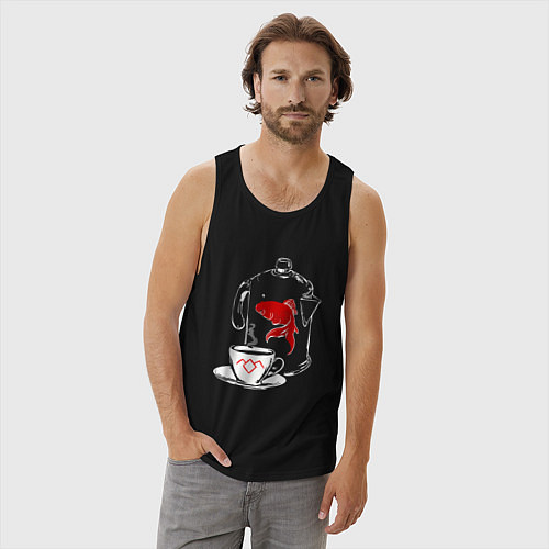 Мужская майка Twin Peaks рыбка / Черный – фото 3